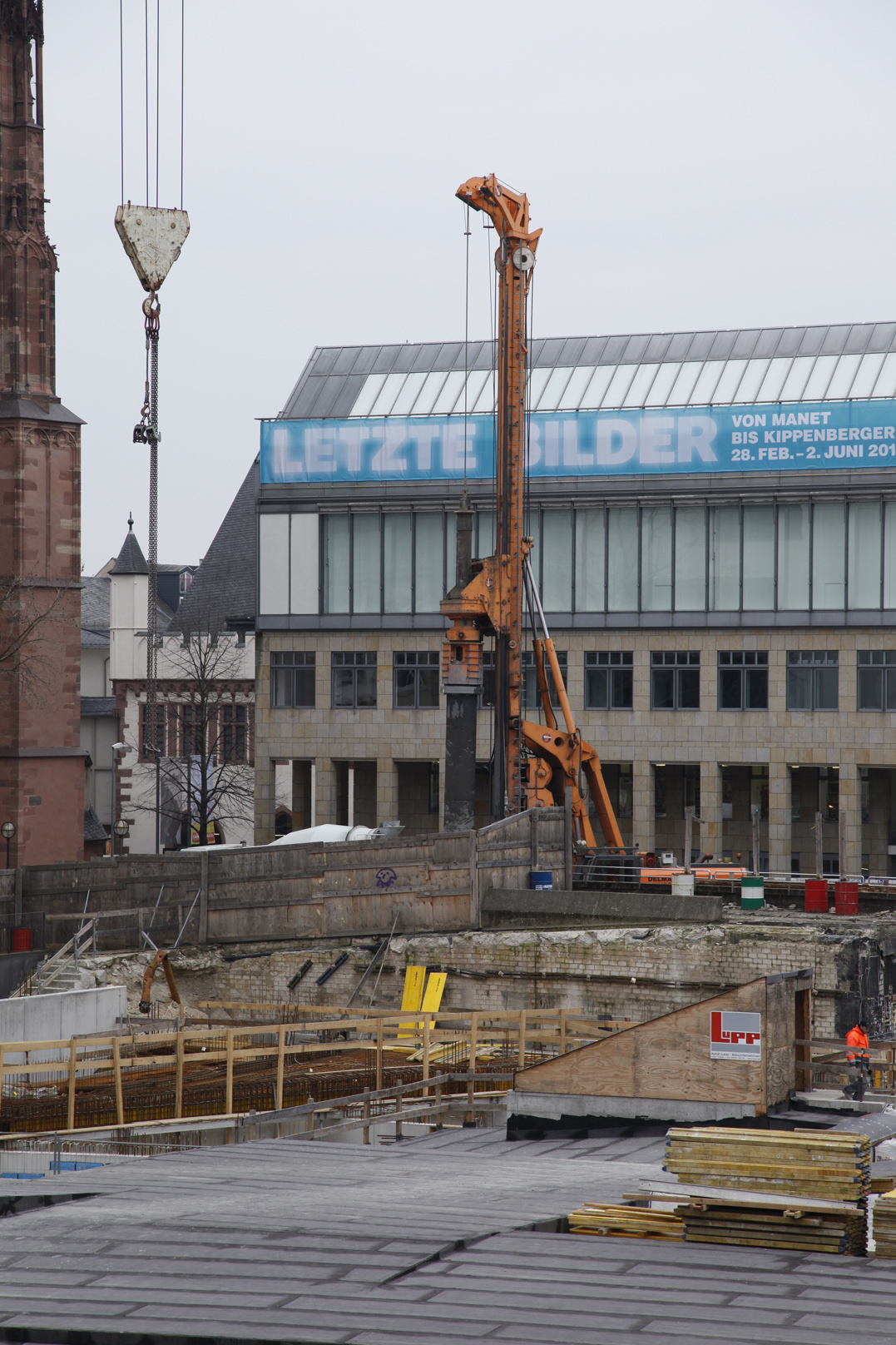 DomRömer-Quartier: Gründungsarbeiten Stadthaus