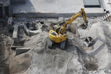 DomRömer-Quartier: Rückbau Schutzschicht Archäologischer Garten