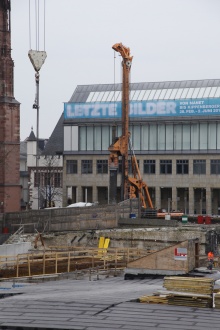 DomRömer-Quartier: Gründungsarbeiten Stadthaus