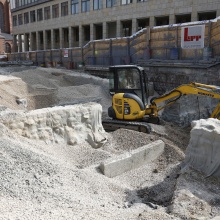 DomRömer-Quartier: Rückbau Schutzschicht Archäologischer Garten