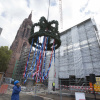 Impressionen vom Richtfest Stadthaus am Markt mit Richtkranz 